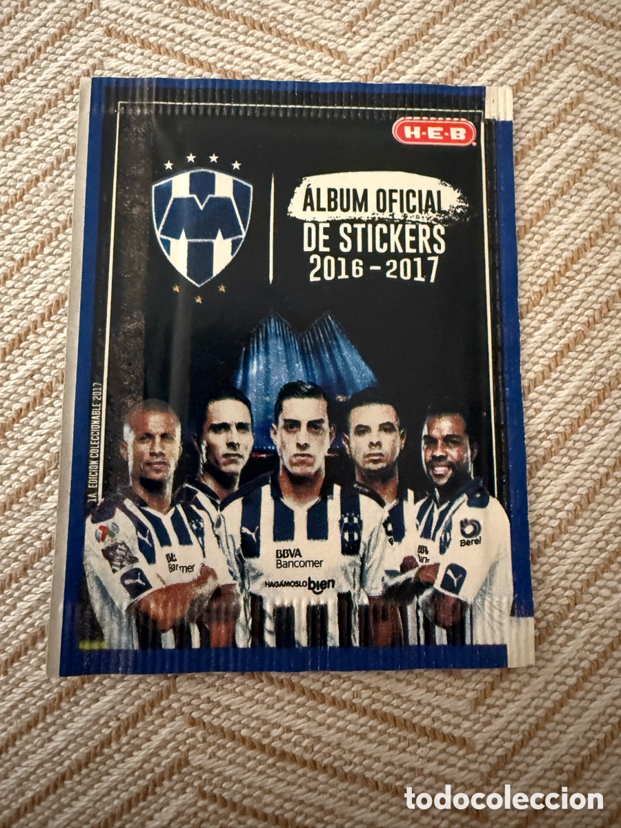 Cromos de f&uacute;tbol: Sobre sin abrir &Aacute;lbum Oficial de Stickers 2016-2017 del Club de F&uacute;tbol Monterrey