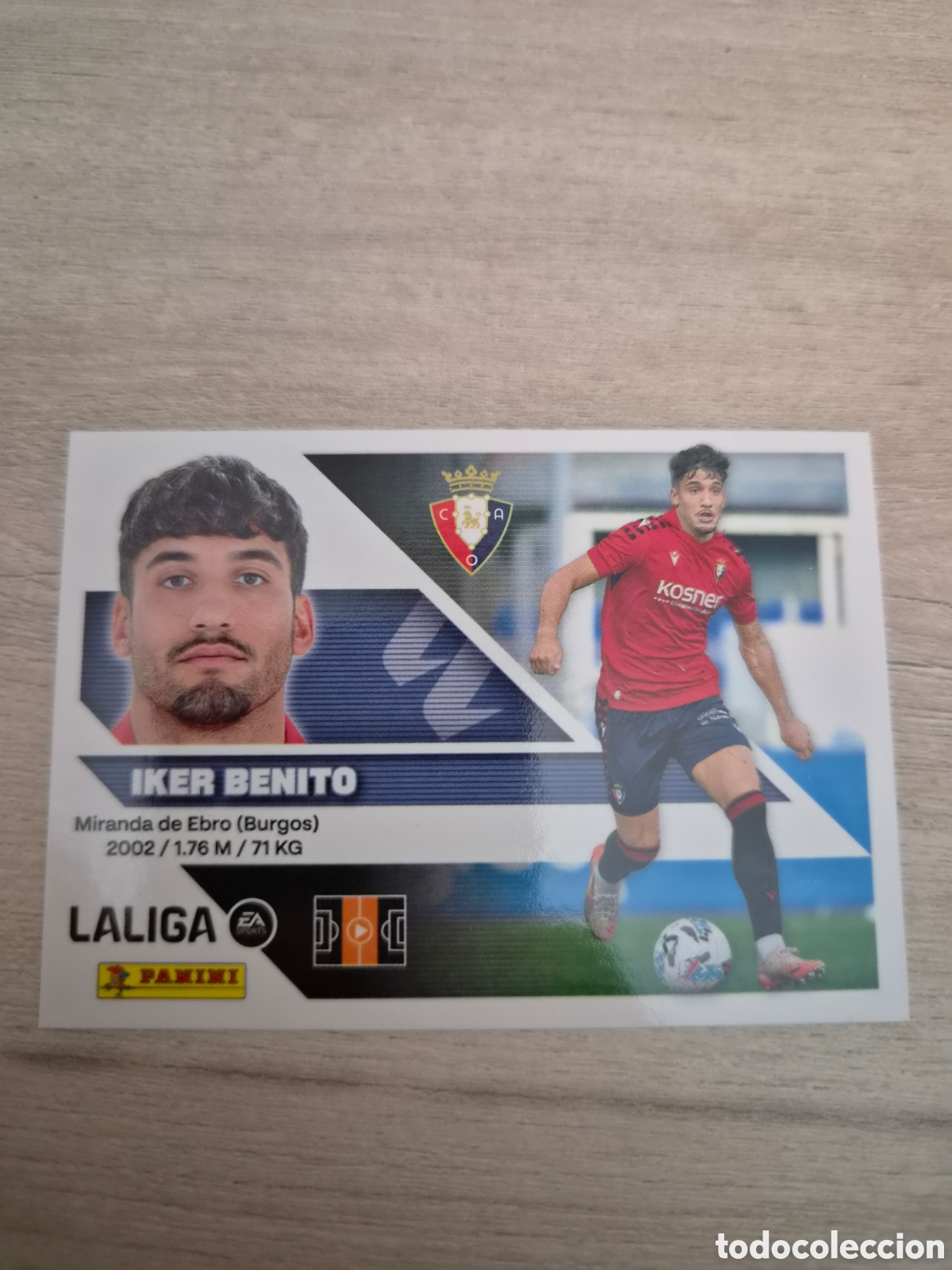 Cromos de f&uacute;tbol: N&deg;16 Osasuna Iker Benito Liga Este 26/27