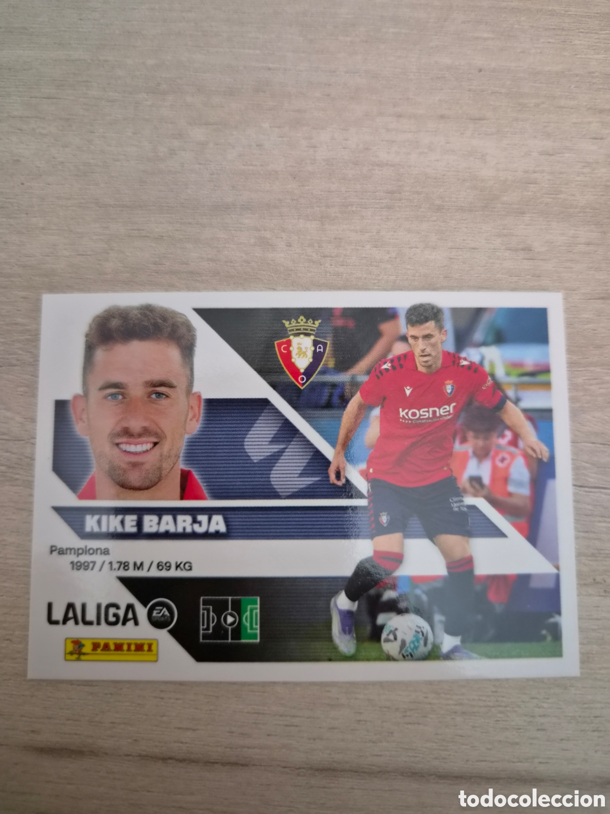 Cromos de f&uacute;tbol: N&deg;19 Osasuna Kike Barja Liga Este 26/27