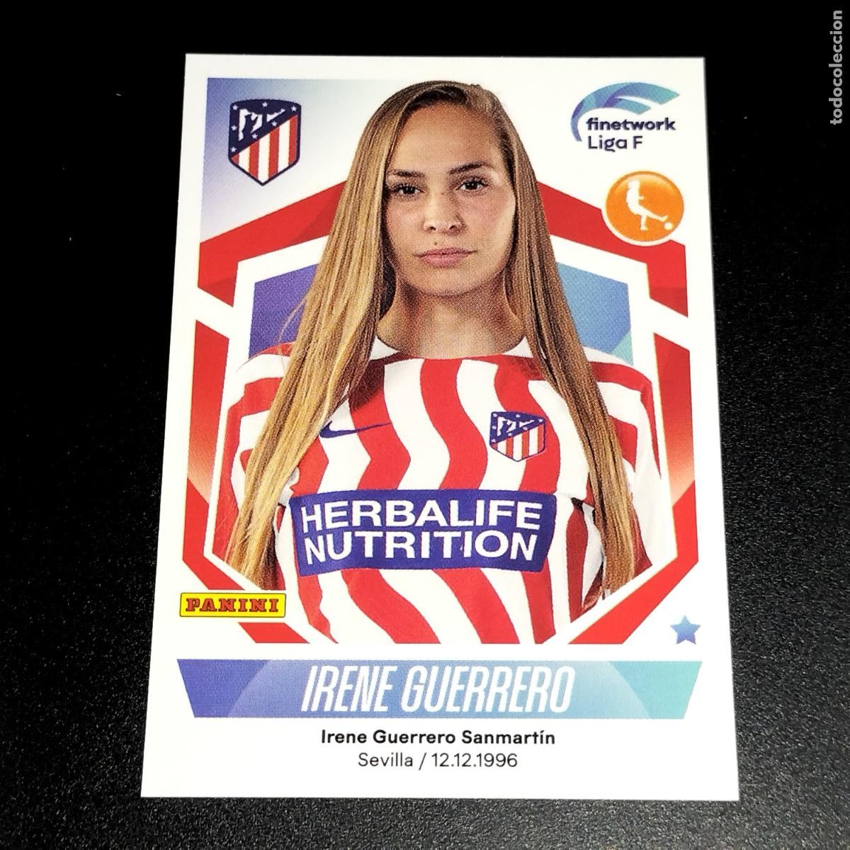 Cromos de f&uacute;tbol: N&ordm; 111 IRENE GUERRERO AT ATLETICO DE MADRID CROMOS FINETWORK LIGA F FEMENINA PANINI 2022 2023 22 23