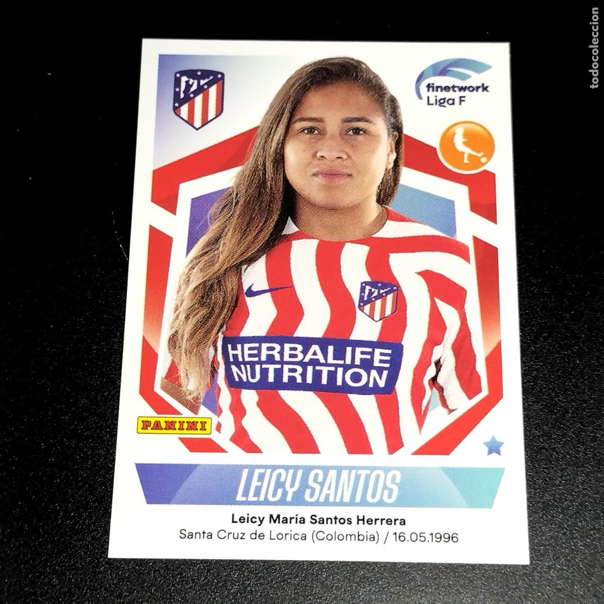 Cromos de f&uacute;tbol: N&ordm; 112 LEICY SANTOS AT ATLETICO DE MADRID CROMOS FINETWORK LIGA F FEMENINA PANINI 2022 2023 22 23