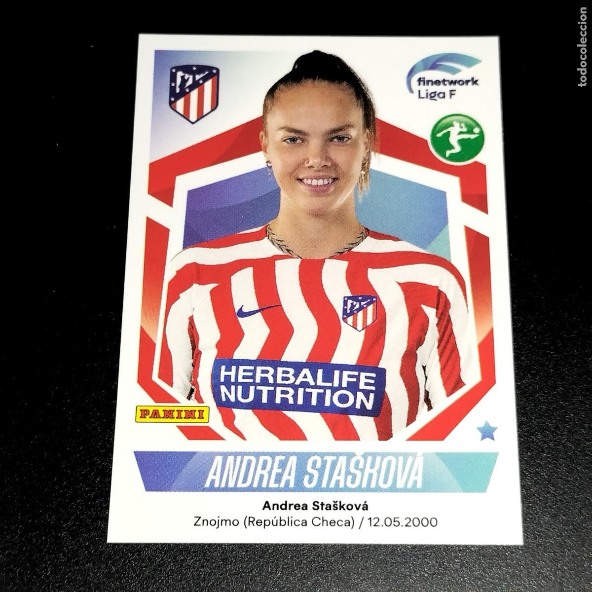 Fu&szlig;ball-Sticker: N&ordm; 116 ANDREA STASKOVA AT ATLETICO DE MADRID CROMOS FINETWORK LIGA F FEMENINA PANINI 2022 2023 22 23