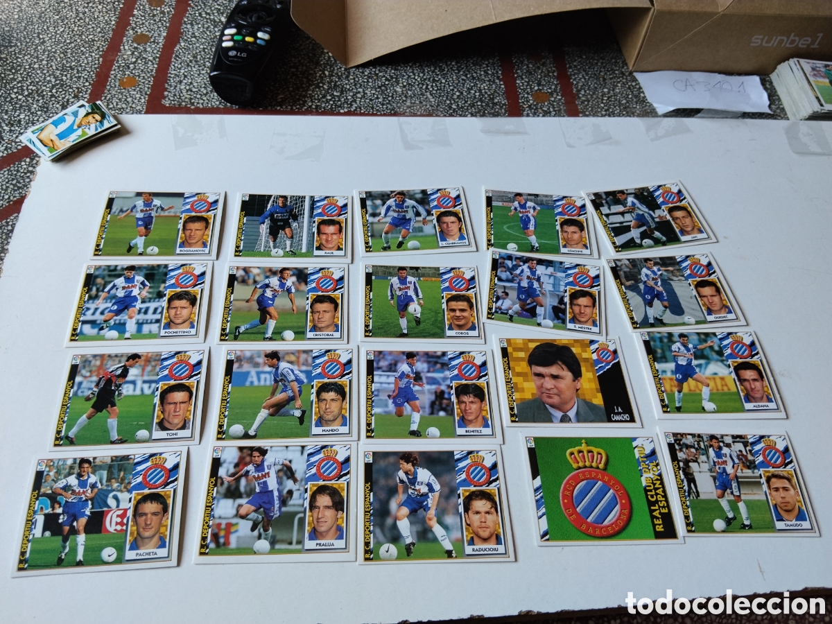 Cromos de f&uacute;tbol: 20 Cromos Real Club Deportiu Espanyol 1997-1998