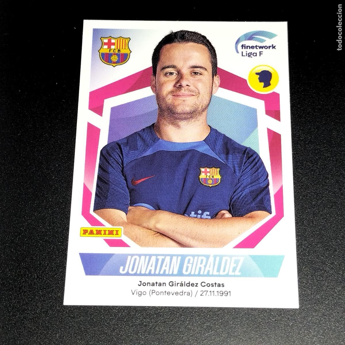 Cromos de f&uacute;tbol: N&ordm; 118 JONATAN GIRALDEZ FC BARCELONA CROMOS FINETWORK LIGA F FEMENINA PANINI 2022 2023 22 23