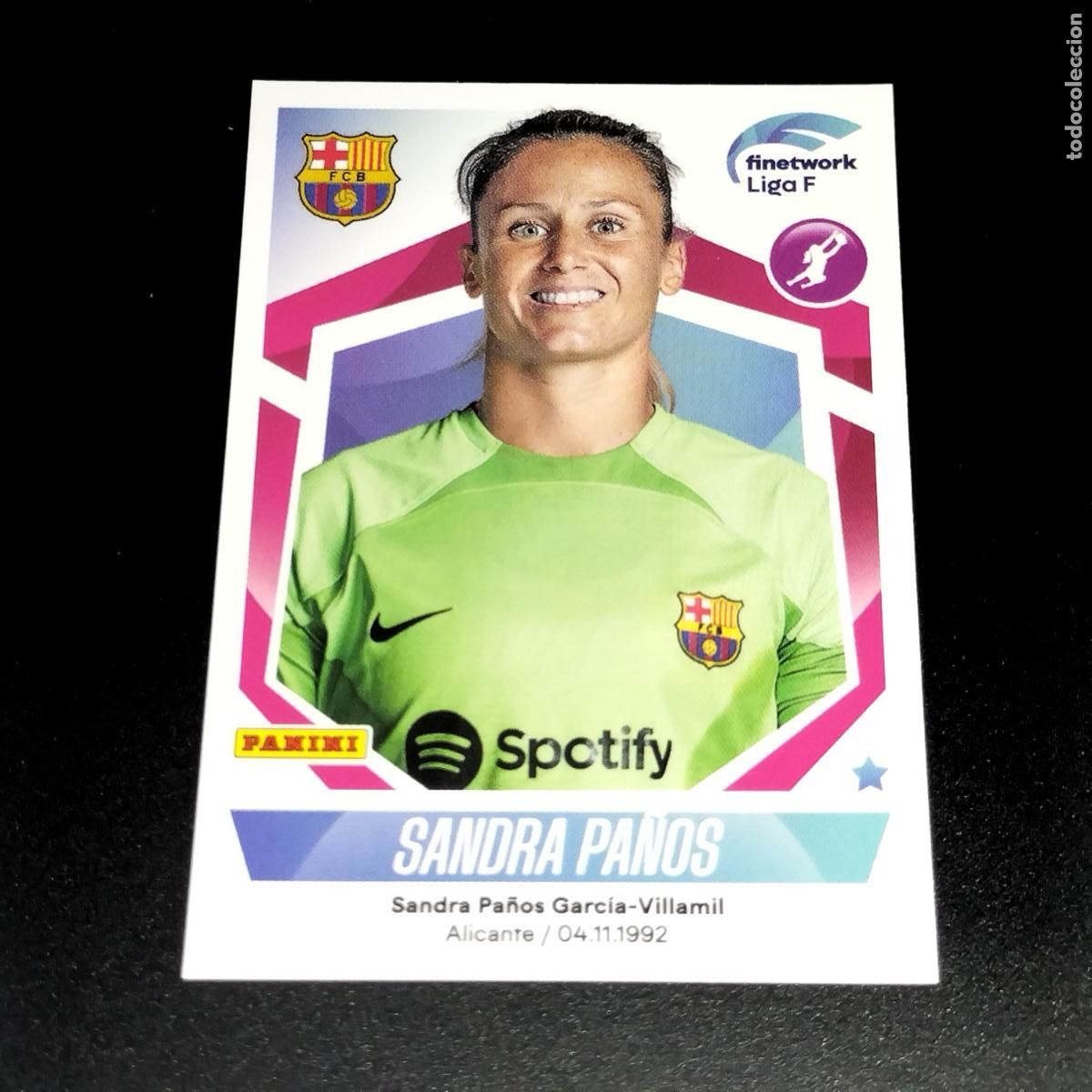 Cromos de f&uacute;tbol: N&ordm; 119 SANDRA PA&Ntilde;OS FC BARCELONA CROMOS FINETWORK LIGA F FEMENINA PANINI 2022 2023 22 23