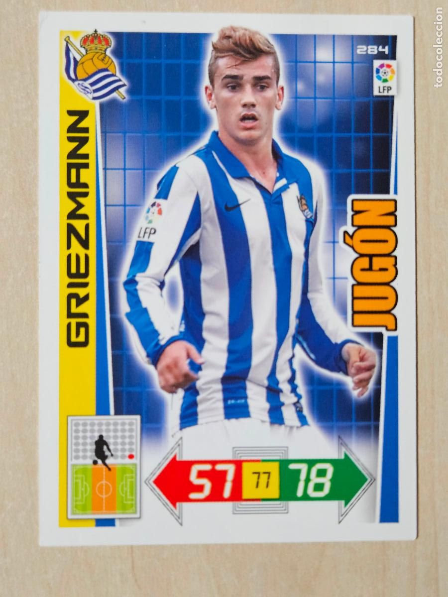 Cromos de f&uacute;tbol: FICHA N&ordm; 284 GRIEZMANN - ADRENALYN 12 13 - PANINI 2012 -13 - CROMO - REAL SOCIEDAD