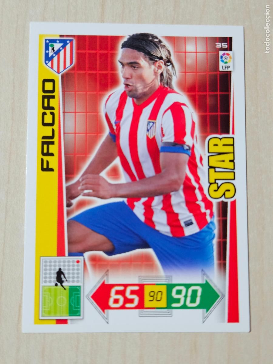 Cromos de f&uacute;tbol: FICHA N&ordm; 35 FALCAO - ADRENALYN 12 13 - PANINI 2012 -13 - CROMO - ATLETICO DE MADRID
