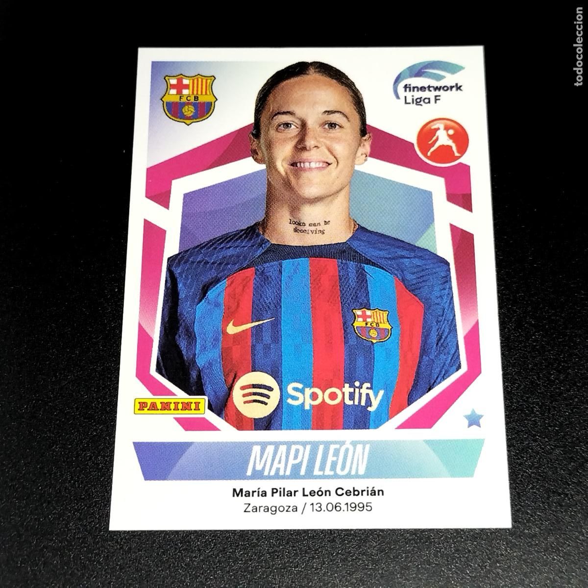 Cromos de f&uacute;tbol: N&ordm; 123 MAPI LEON FC BARCELONA CROMOS FINETWORK LIGA F FEMENINA PANINI 2022 2023 22 23
