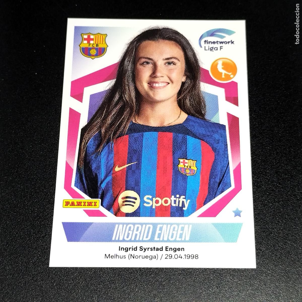 Cromos de f&uacute;tbol: N&ordm; 125 INGRID ENGEN FC BARCELONA CROMOS FINETWORK LIGA F FEMENINA PANINI 2022 2023 22 23