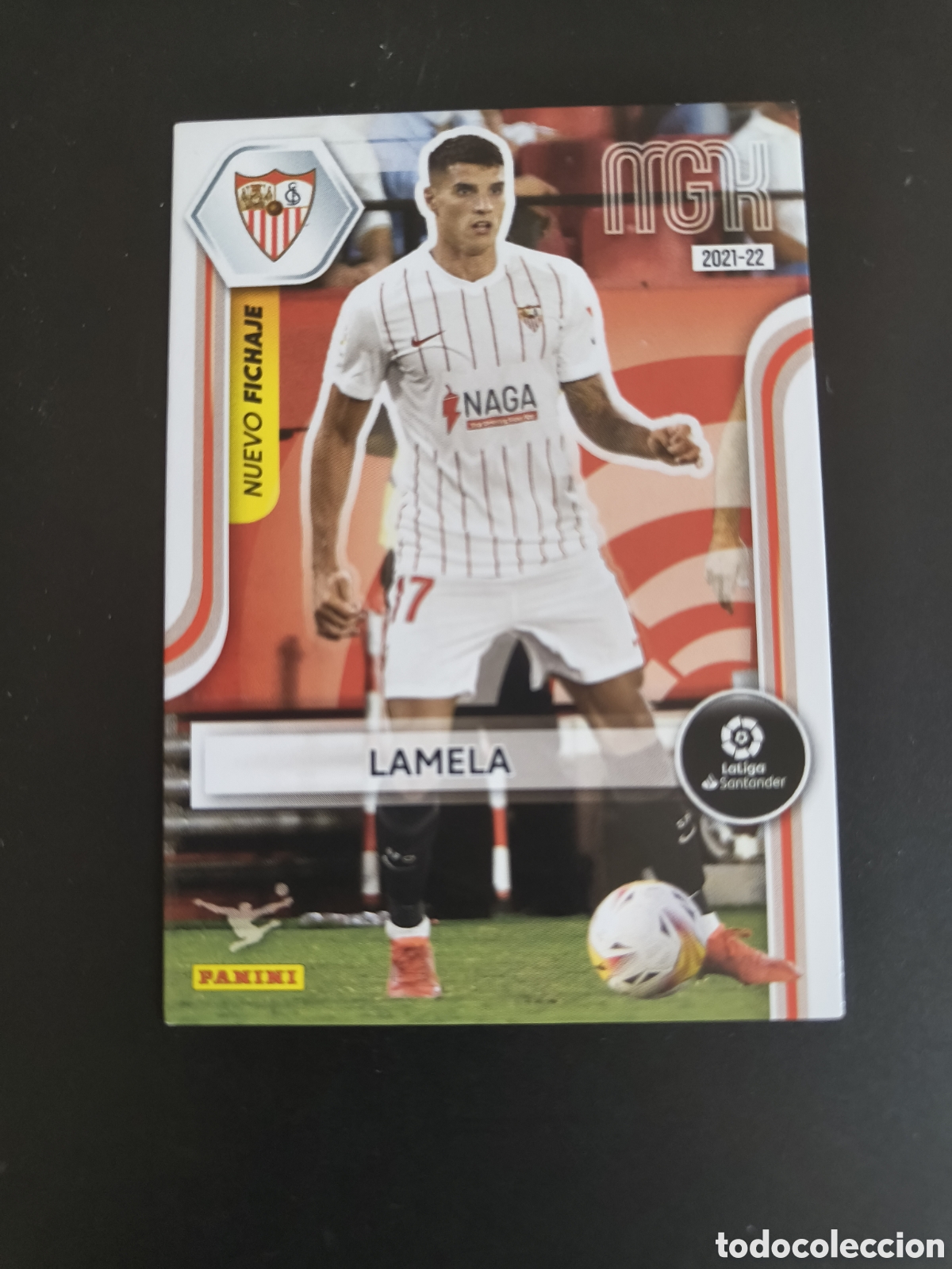 Cromos de f&uacute;tbol: Megacracks 2021/22 448 Lamela Sevilla Nuevo Fichaje