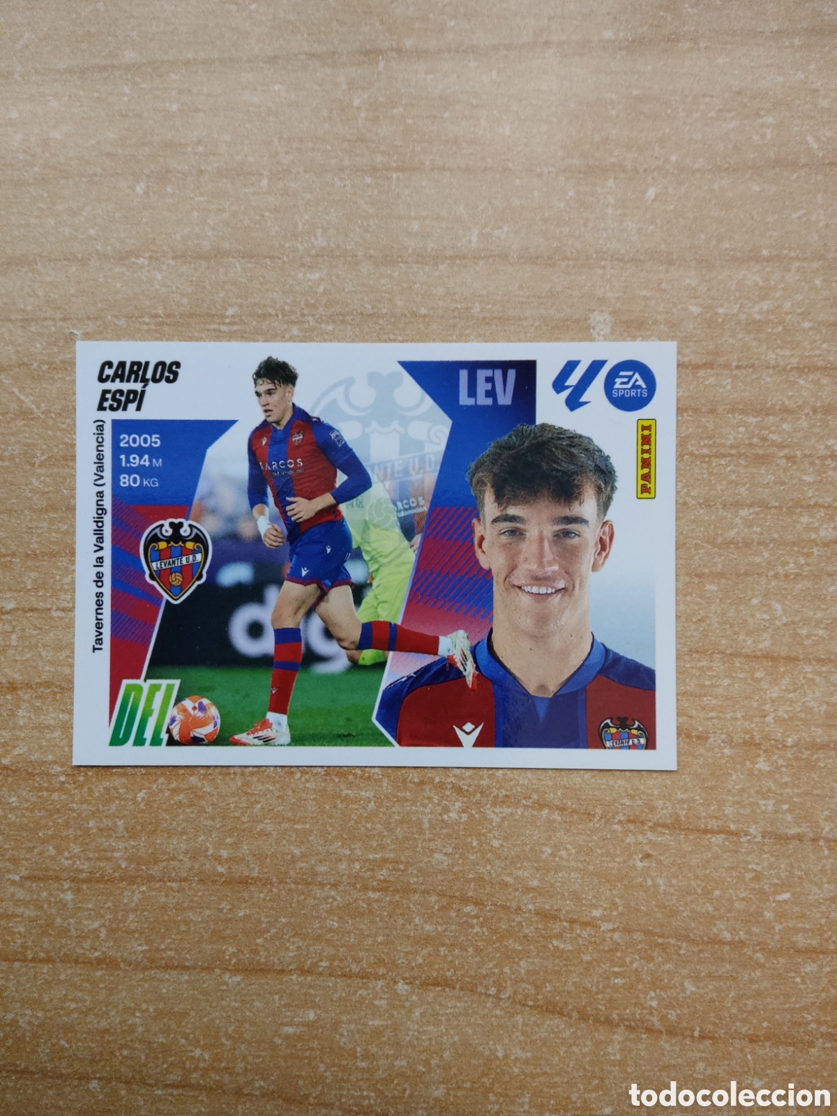 Cromos de f&uacute;tbol: 19 A CARLOS ESP&Iacute; LEVANTE LIGA ESTE 2025 2026