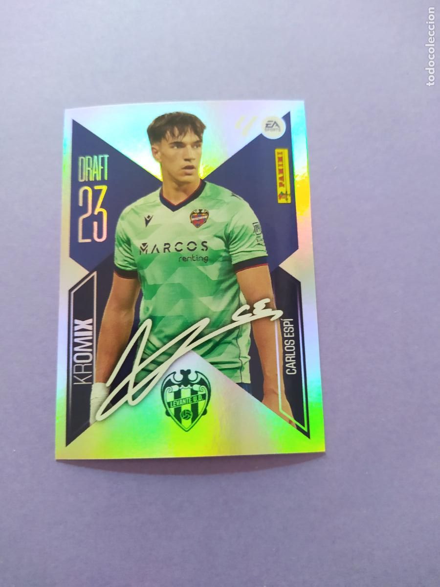 Cartes &agrave; collectionner de Football: LIGA ESTE 2026 2027 26 27 NUEVO - DRATF 23 KROMIX N&ordm; 4 CARLOS ESPI LEVANTE