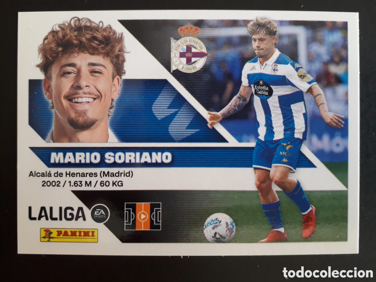 Fu&szlig;ball-Sticker: MARIO SORIANO DEPORTIVO DE LA CORU&Ntilde;A N&deg; 13 ED ESTE 2026 2027 26 27 SIN PEGAR PEDIDO M&Iacute;NIMO 3&euro;