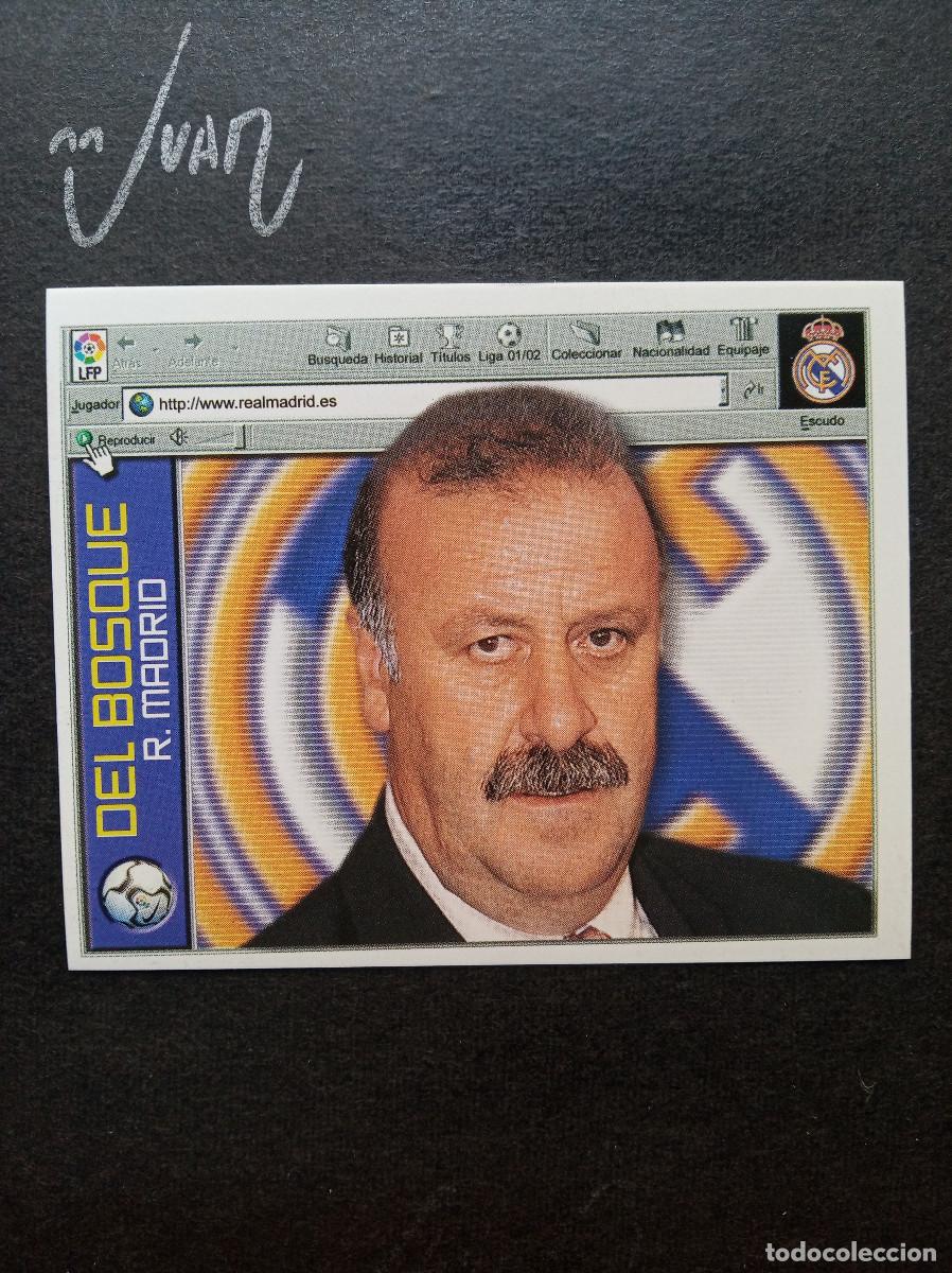 Cromos de f&uacute;tbol: ENTRENADOR DEL BOSQUE REAL MADRID ⚽ COLECCIONES ESTE &reg; 2001 2002 LIGA 01 02 SIN PEGAR NUNCA PEGADO