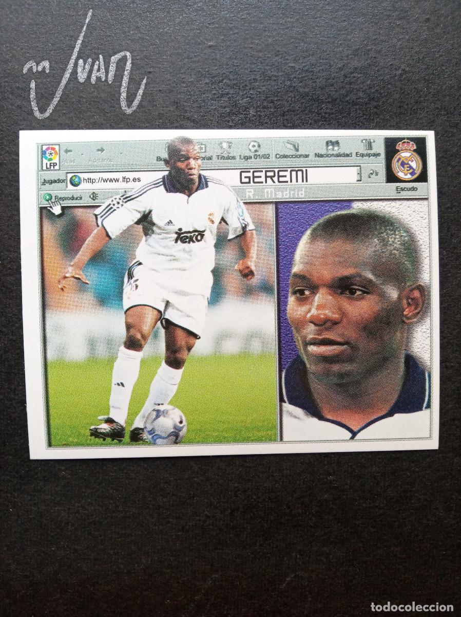 Cromos de f&uacute;tbol: COLOCA GEREMI REAL MADRID ⚽ COLECCIONES ESTE &reg; 2001 2002 LIGA 01 02 SIN PEGAR NUNCA PEGADO NUEVO