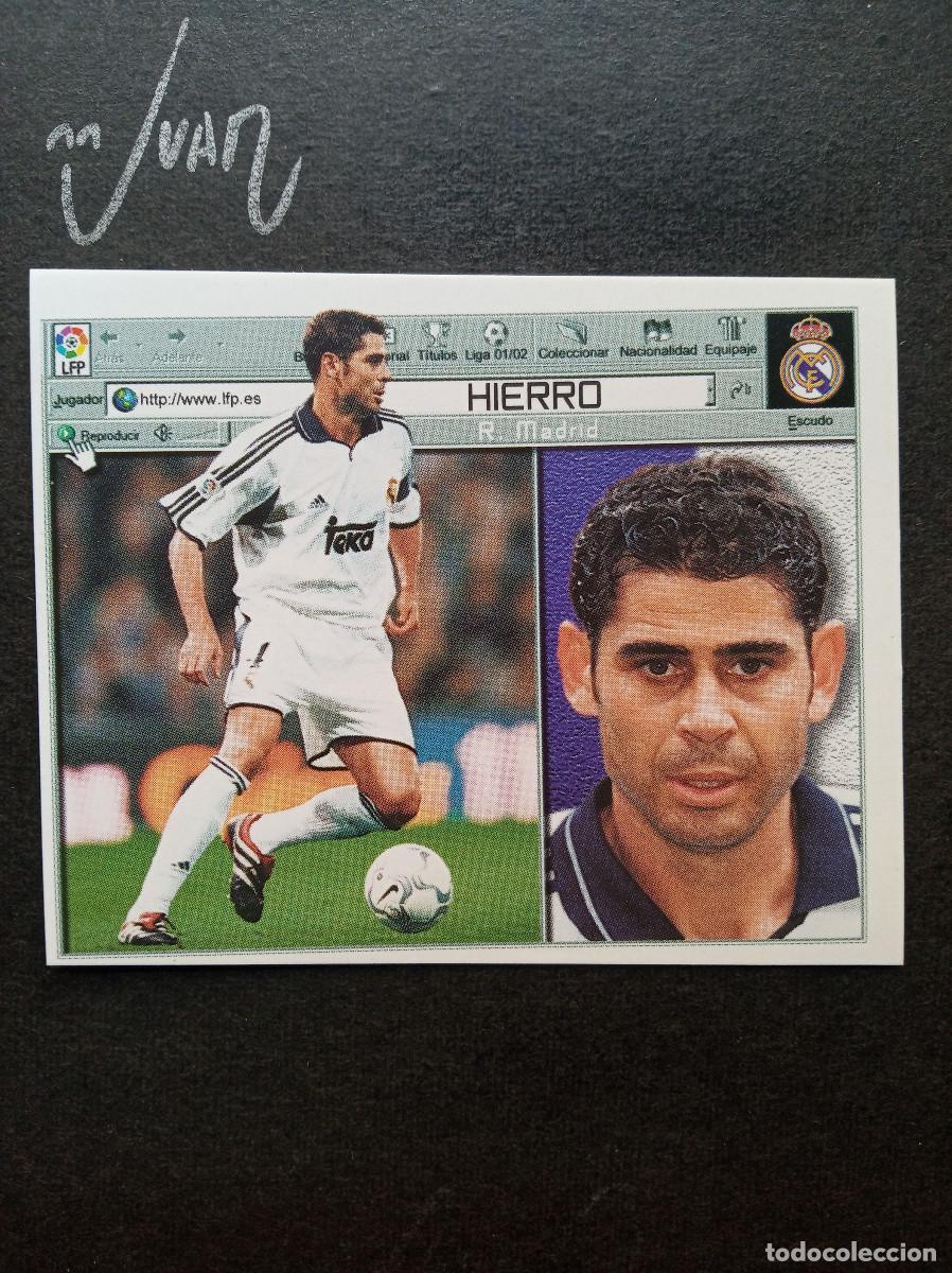 Cromos de Futebol: HIERRO REAL MADRID ESPA&Ntilde;A ⚽ COLECCIONES ESTE &reg; 2001 2002 LIGA 01 02 SIN PEGAR NUNCA PEGADO NUEVO