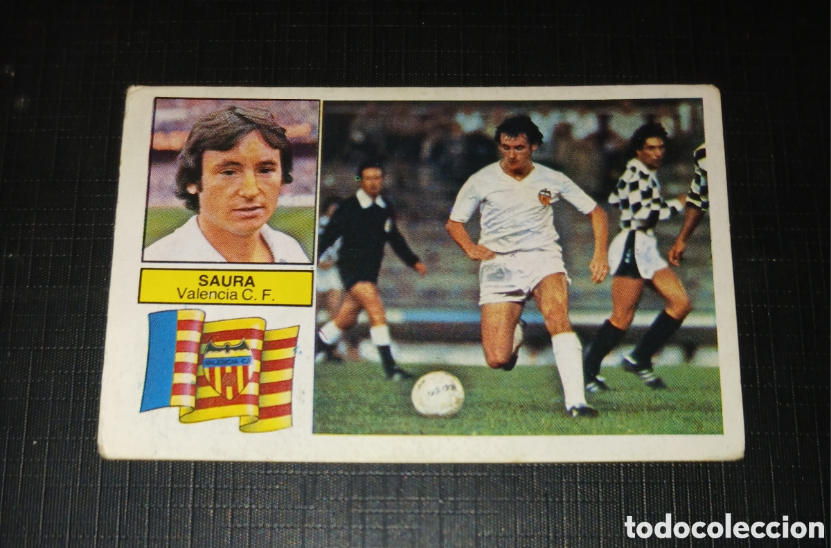 Fu&szlig;ball-Sticker: Cromo Saura Valencia C. F. Ed. Este Liga 1982 1983 82-83 Sin pegar, nunca pegado