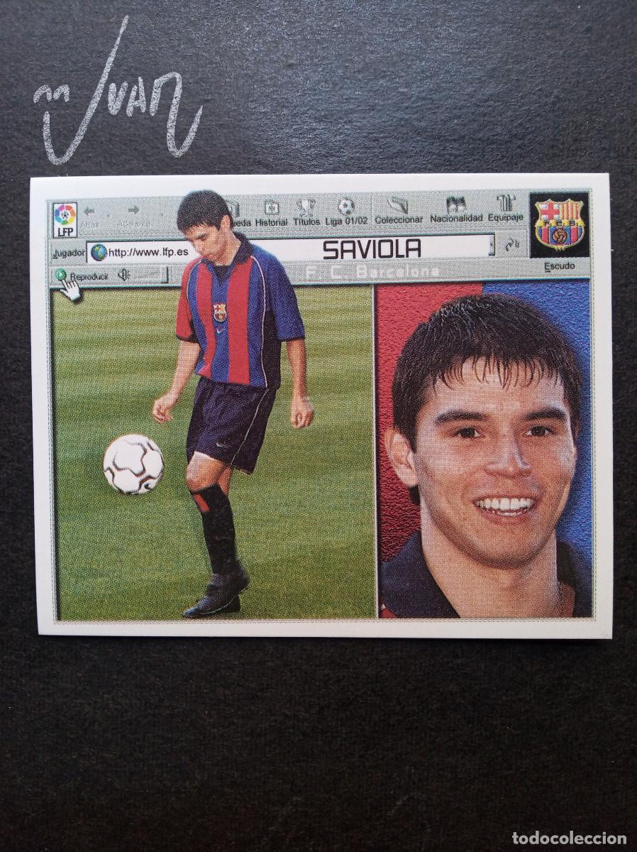 Figurine di Calcio: SAVIOLA BARCELONA ARGENTINA ⚽ COLECCIONES ESTE &reg; 2001 2002 LIGA 01 02 SIN PEGAR NUNCA PEGADO NUEVO