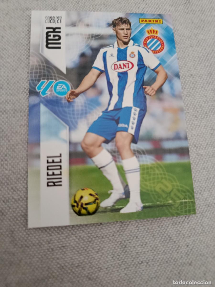 Fu&szlig;ball-Sticker: Megacracks 26/27. 168- Riedel. Espanyol.