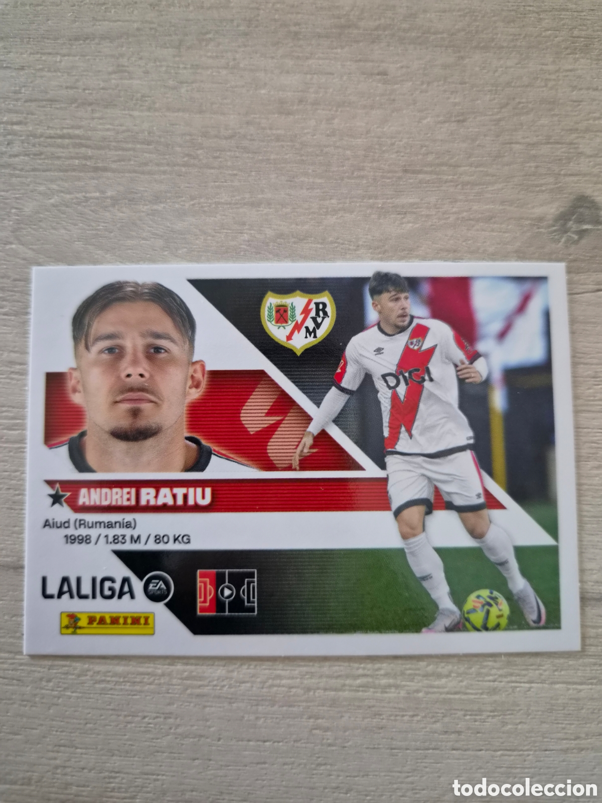Cromos de f&uacute;tbol: N&deg;5 Rayo Vallecano Ratiu Liga Este 26/27