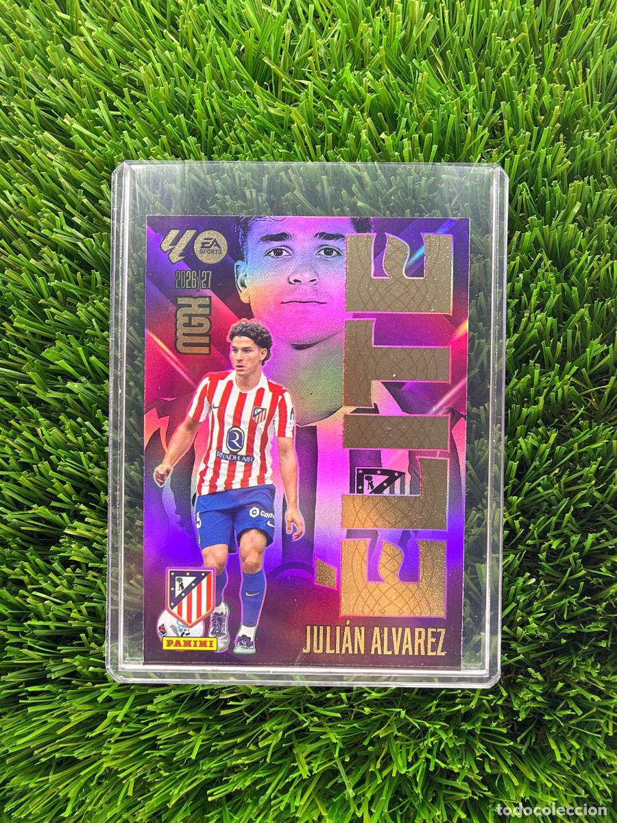 Cromos de f&uacute;tbol: N&ordm; 8 Juli&aacute;n &Aacute;lvarez &Eacute;lite Atl&eacute;tico de Madrid Megacracks 26 27