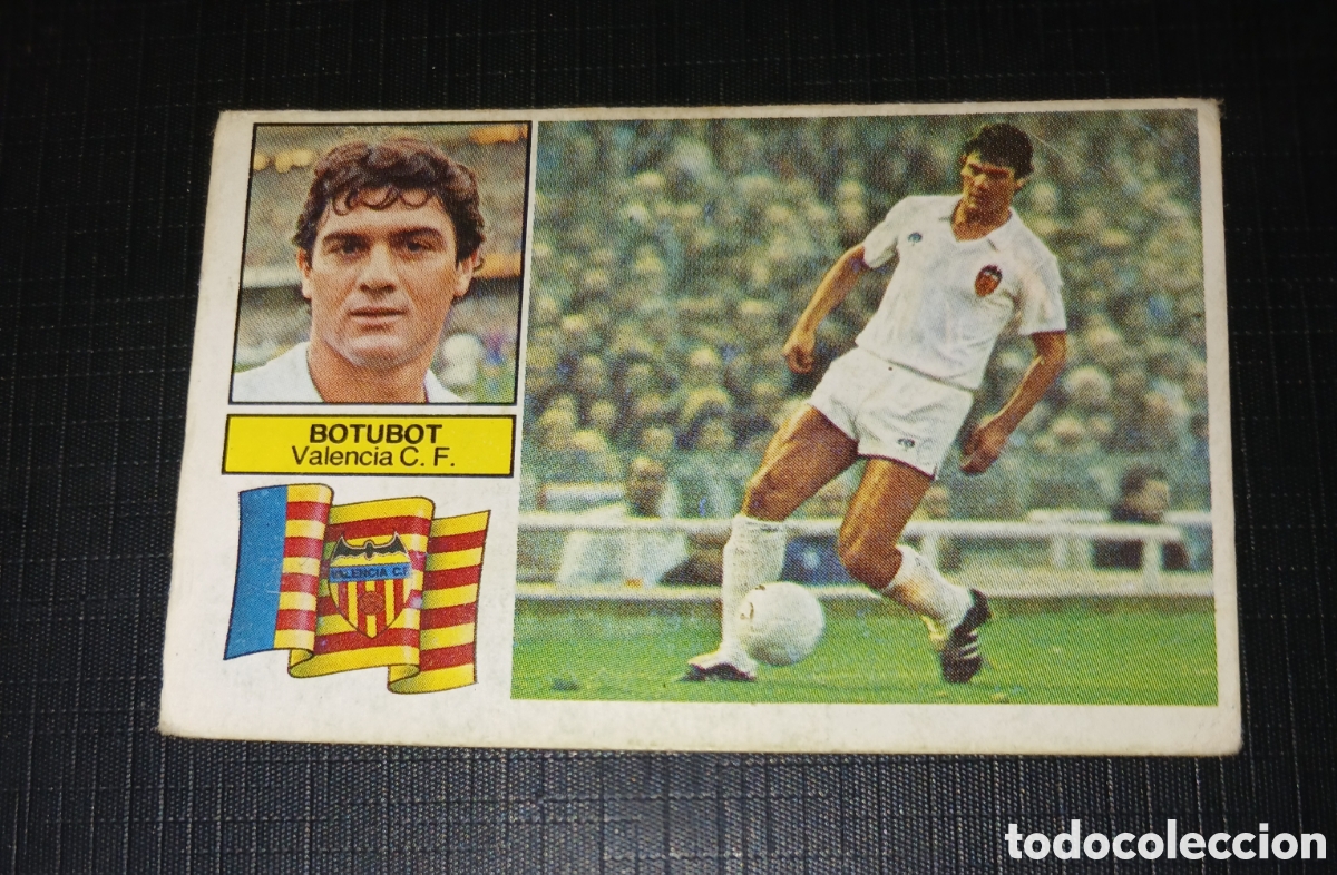 Cromos de f&uacute;tbol: Cromo Botubot Valencia C. F. Ed. Este Liga 1982 1983 82-83 Sin pegar, nunca pegado