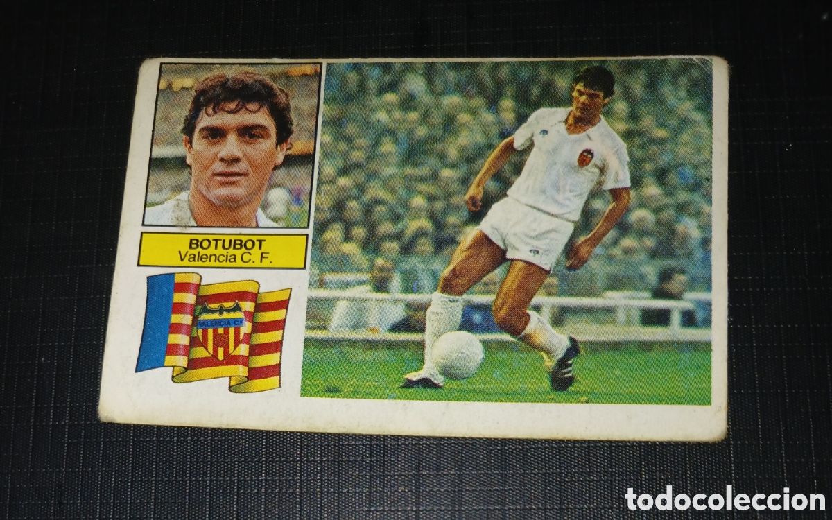 Cromos de f&uacute;tbol: Cromo Botubot Valencia C. F. Ed. Este Liga 1982 1983 82-83 Sin pegar, nunca pegado