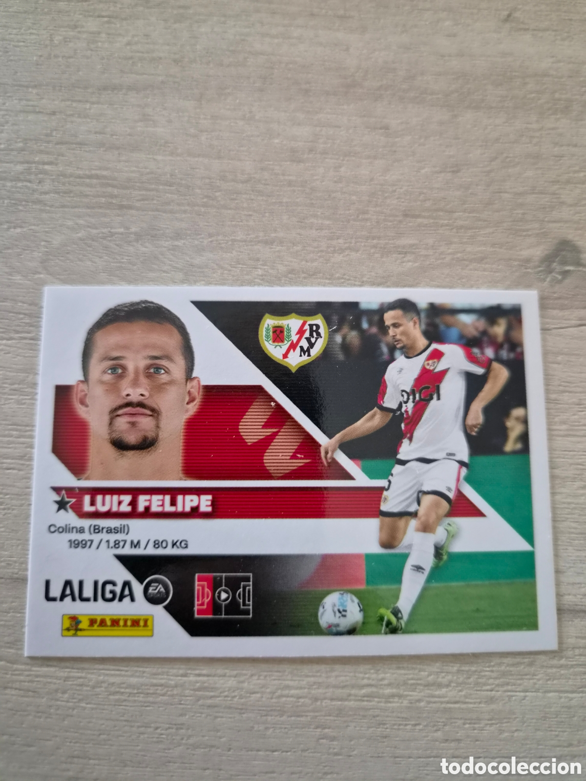 Cromos de f&uacute;tbol: N&deg;9 Rayo Vallecano Luiz Felipe Liga Este 26/27