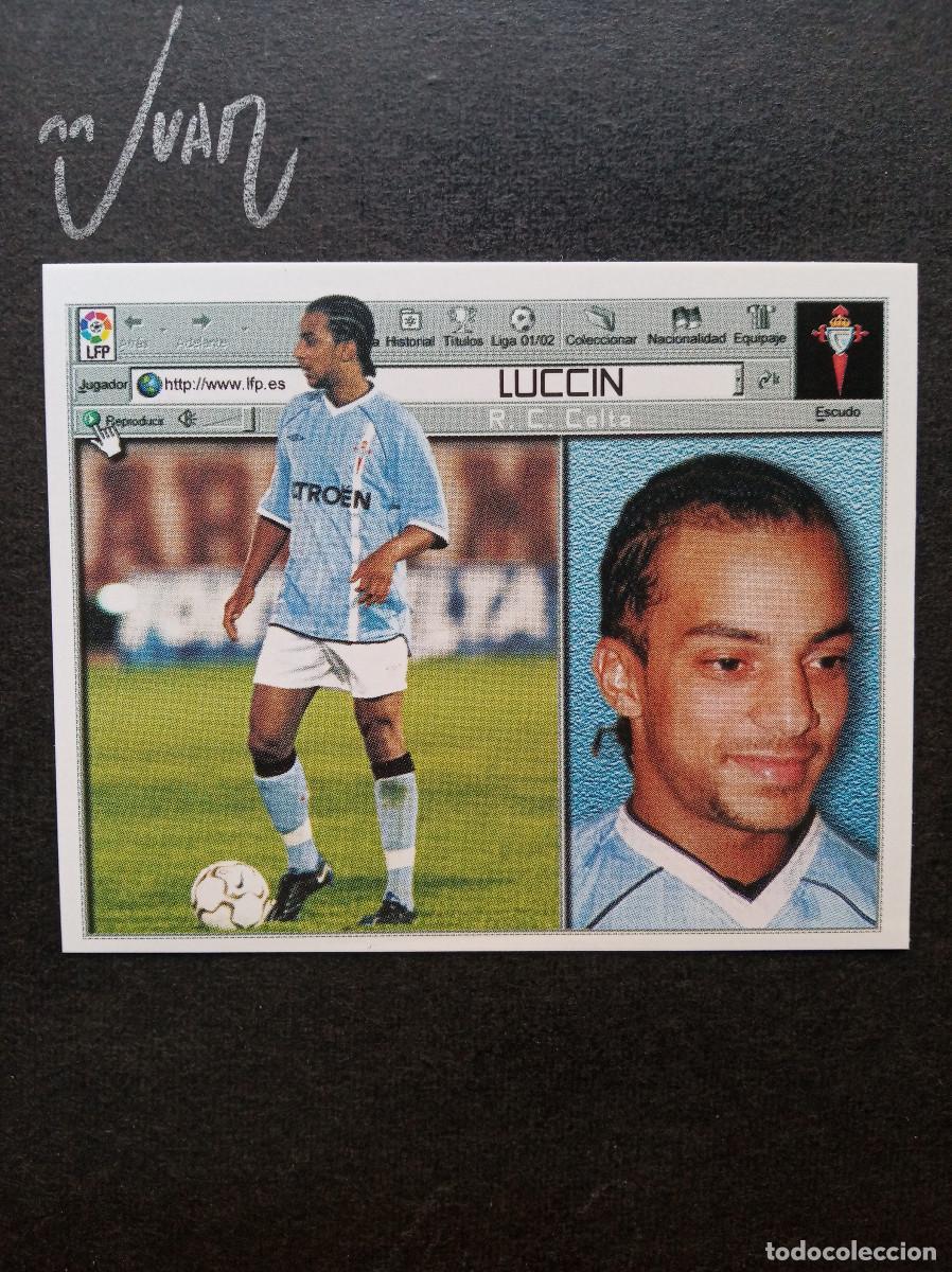 Football Stickers: COLOCA LUCCIN RC CELTA VIGO ⚽ COLECCIONES ESTE &reg; 2001 2002 LIGA 01 02 SIN PEGAR NUNCA PEGADO NUEVO
