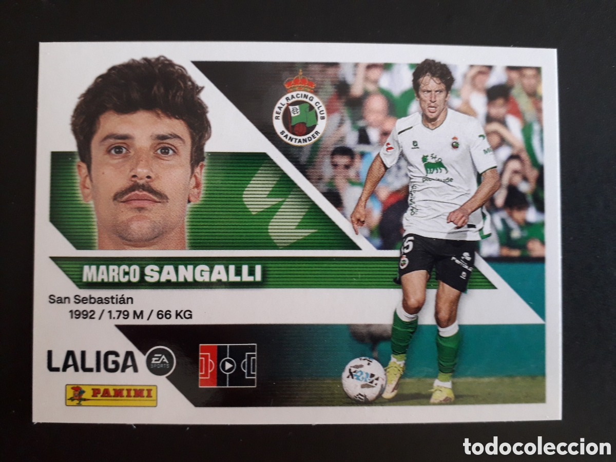 Cromos de f&uacute;tbol: SANGALLI RACING DE SANTANDER N&deg; 6 ED ESTE 2026 2027 26 27 SIN PEGAR PEDIDO M&Iacute;NIMO 3&euro;.