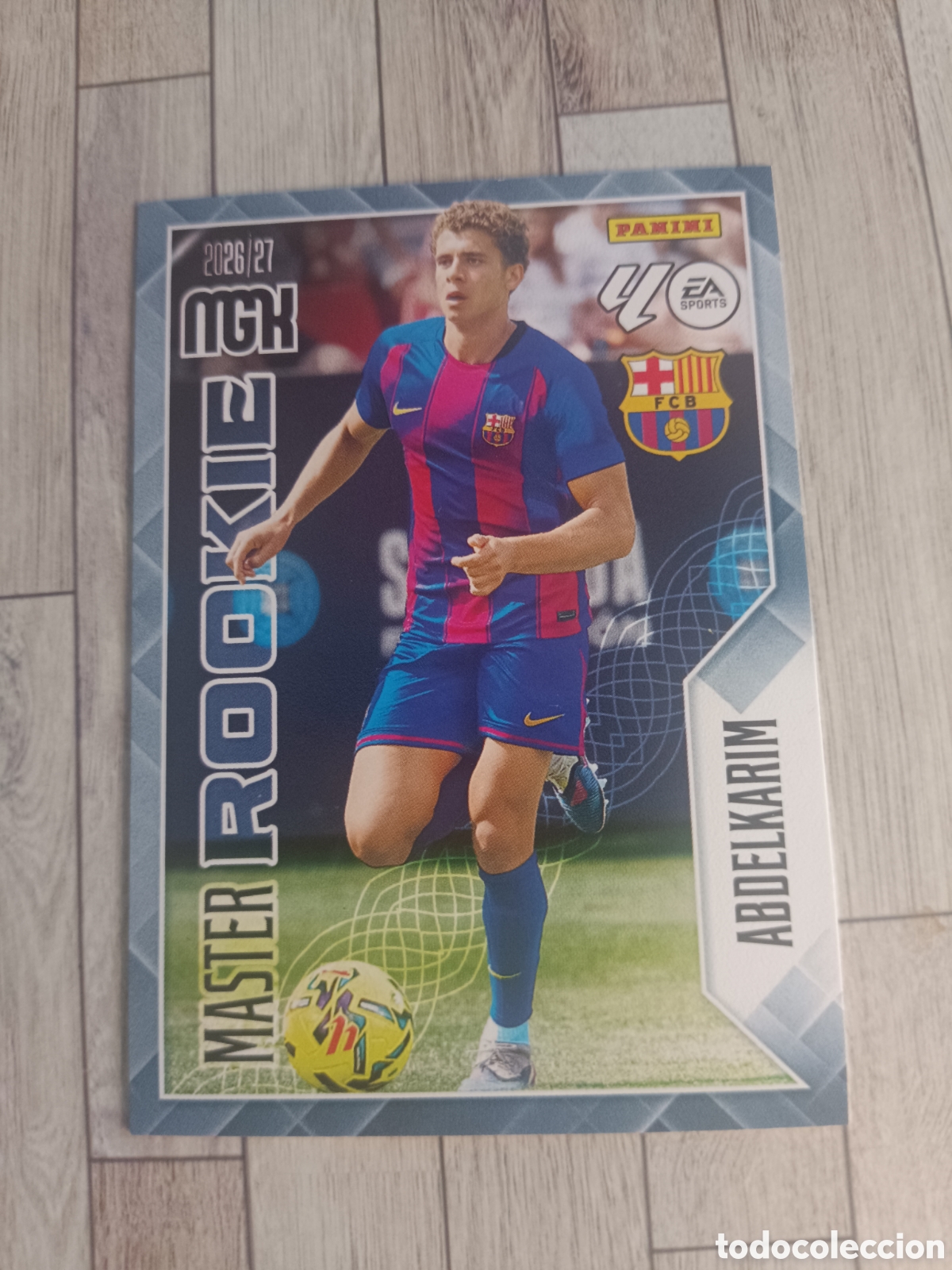 Cromos de f&uacute;tbol: 406 ABDELKARIM BARCELONA MASTER ROOKIE MEGACRACKS LIGA 2026 2027 PANINI 26 27