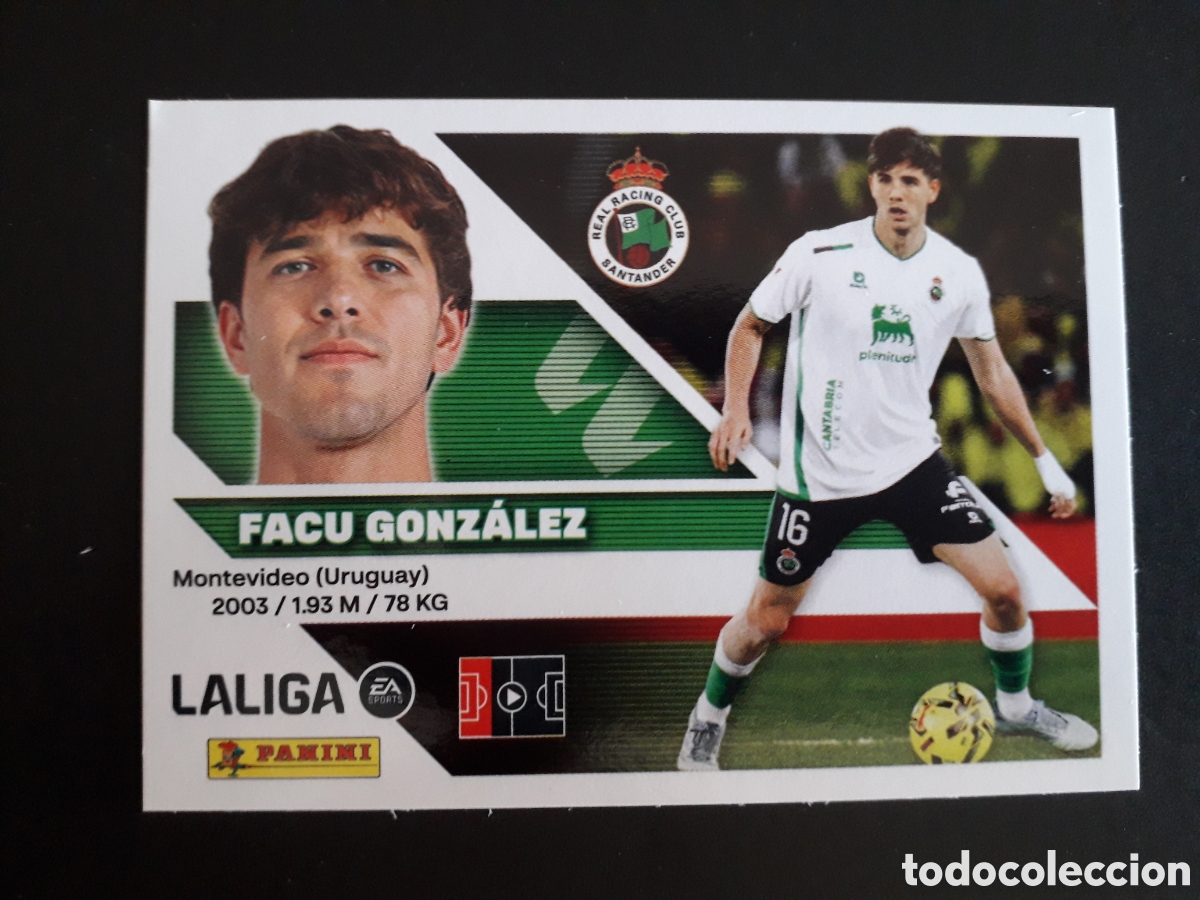 Cromos de f&uacute;tbol: FACU GONZ&Aacute;LEZ RACING DE SANTANDER N&deg; 7 ED ESTE 2026 2027 26 27 SIN PEGAR PEDIDO M&Iacute;NIMO 3&euro;