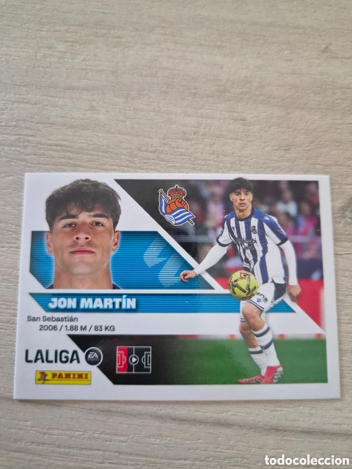 Cromos de f&uacute;tbol: N&deg;7 Real Sociedad Jon Martin Liga Este 26/27