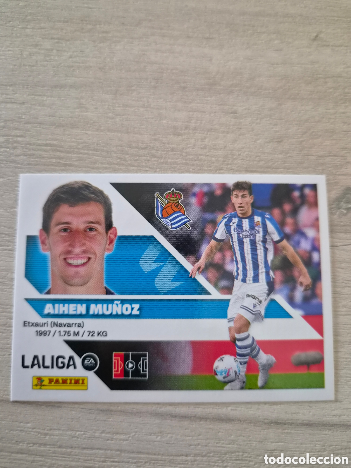 Cromos de f&uacute;tbol: N&deg;9 Real Sociedad Aihen Mu&ntilde;oz Liga Este 26/27