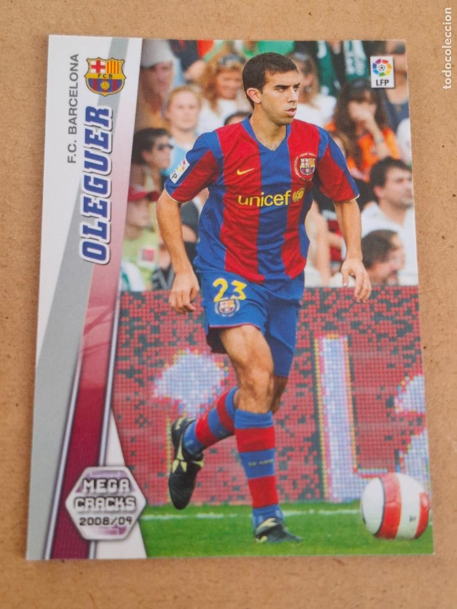 Football Stickers: MEGACRACKS 2008 2009 08 09 - PANINI - 57 OLEGUER - FC. BARCELONA