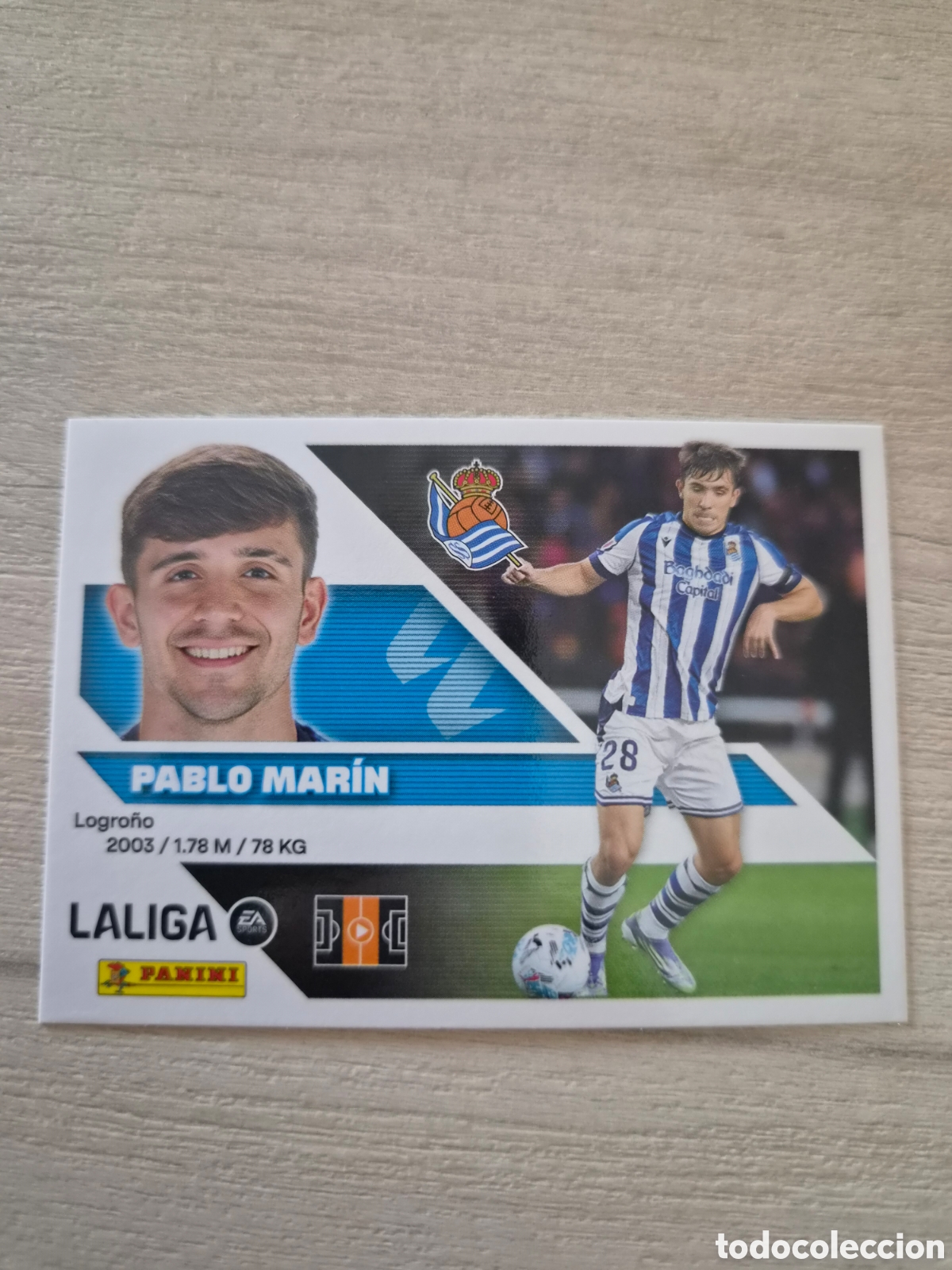 Football Stickers: N&deg;11 Real Sociedad Pablo Mar&iacute;n Liga Este 26/27