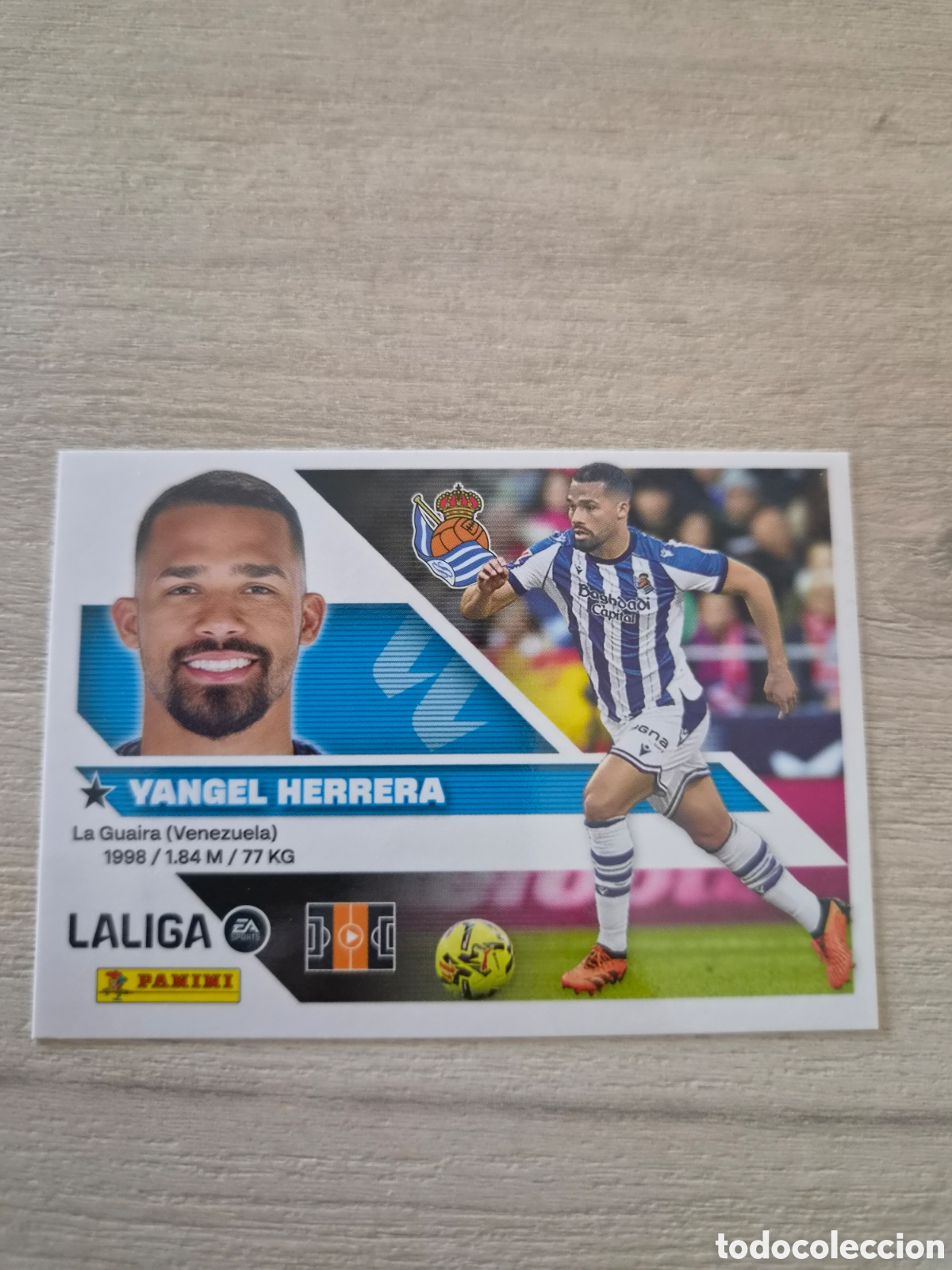 Football Stickers: N&deg;13A Real Sociedad Yangel Herrera Liga Este 26/27