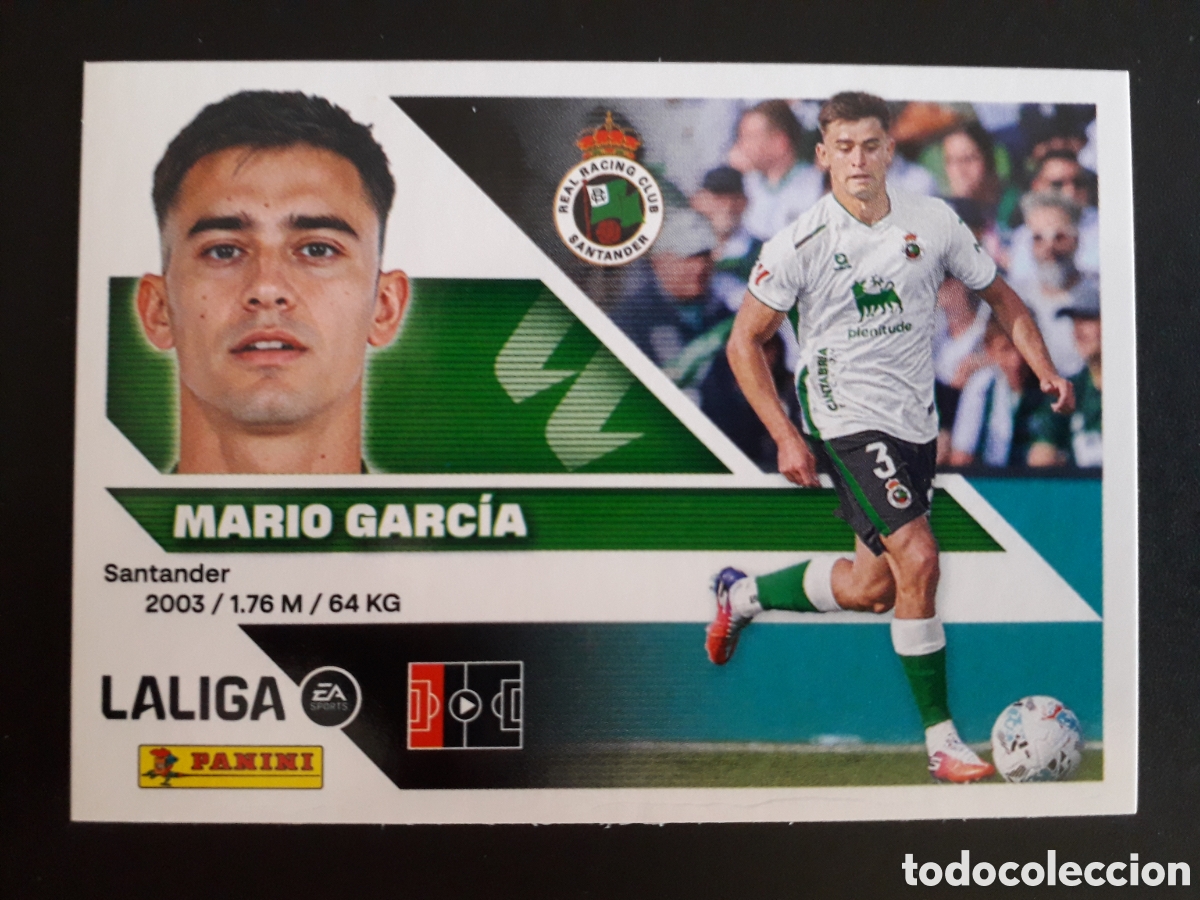 Fu&szlig;ball-Sticker: MARIO GARC&Iacute;A RACING DE SANTANDER N&deg; 9B ED ESTE 2026 2027 26 27 SIN PEGAR PEDIDO M&Iacute;NIMO 3&euro;