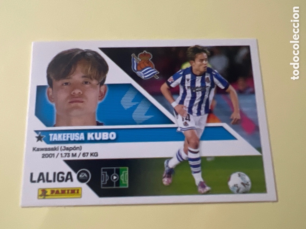 Cartes &agrave; collectionner de Football: C3227. Kubo nunero 18 de la Real Sociedad cromo liga este 26-27 2026-2027