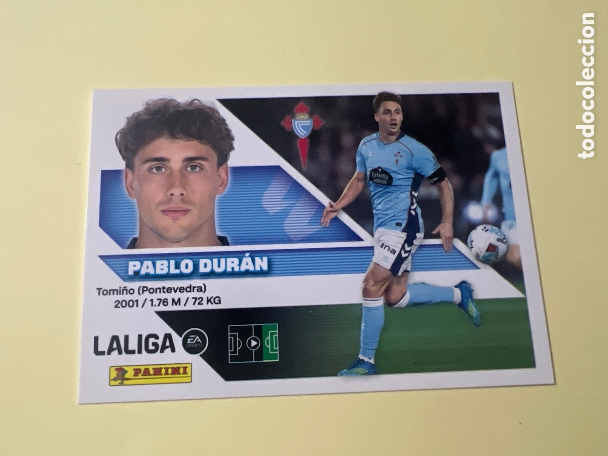 Cartes &agrave; collectionner de Football: C3222. Pablo Duran n&uacute;mero 18A del Celta cromo de la liga este 26-27 2026-2027