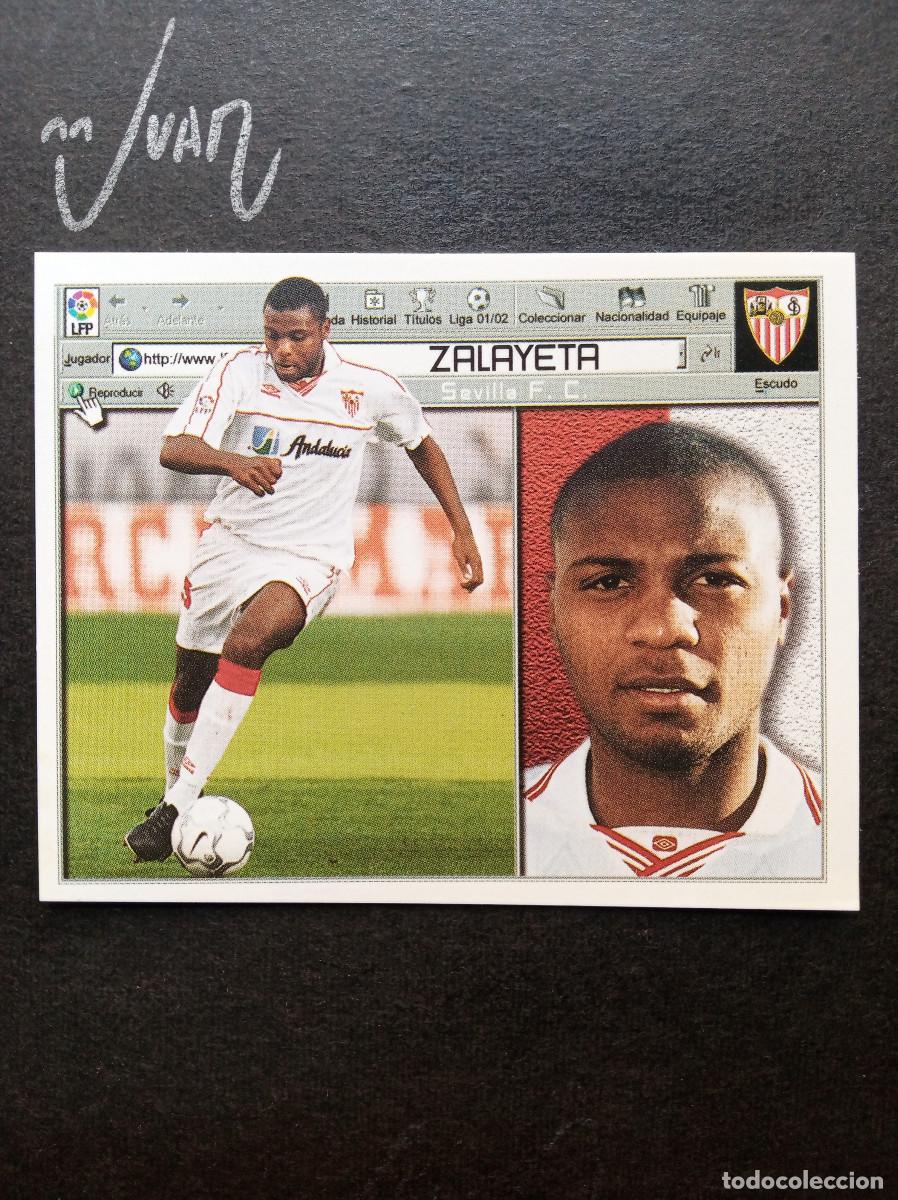 Cromos de f&uacute;tbol: BAJA ZALAYETA SEVILLA FC URUGUAY ⚽ COLECCIONES ESTE &reg; 2001 2002 LIGA 01 02 SIN PEGAR NUNCA NUEVO