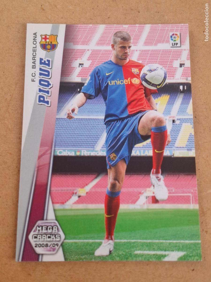 Football Stickers: MEGACRACKS 2008 2009 08 09 - PANINI - 64 PIQU&Eacute; - FC. BARCELONA