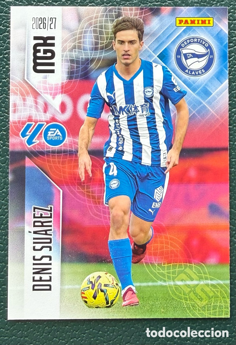 Football Stickers: 32 DENIS SUAREZ DEPORTIVO ALAVES FICHAS ALBUM MEGACRACKS 2026 2027 MGK 26 27