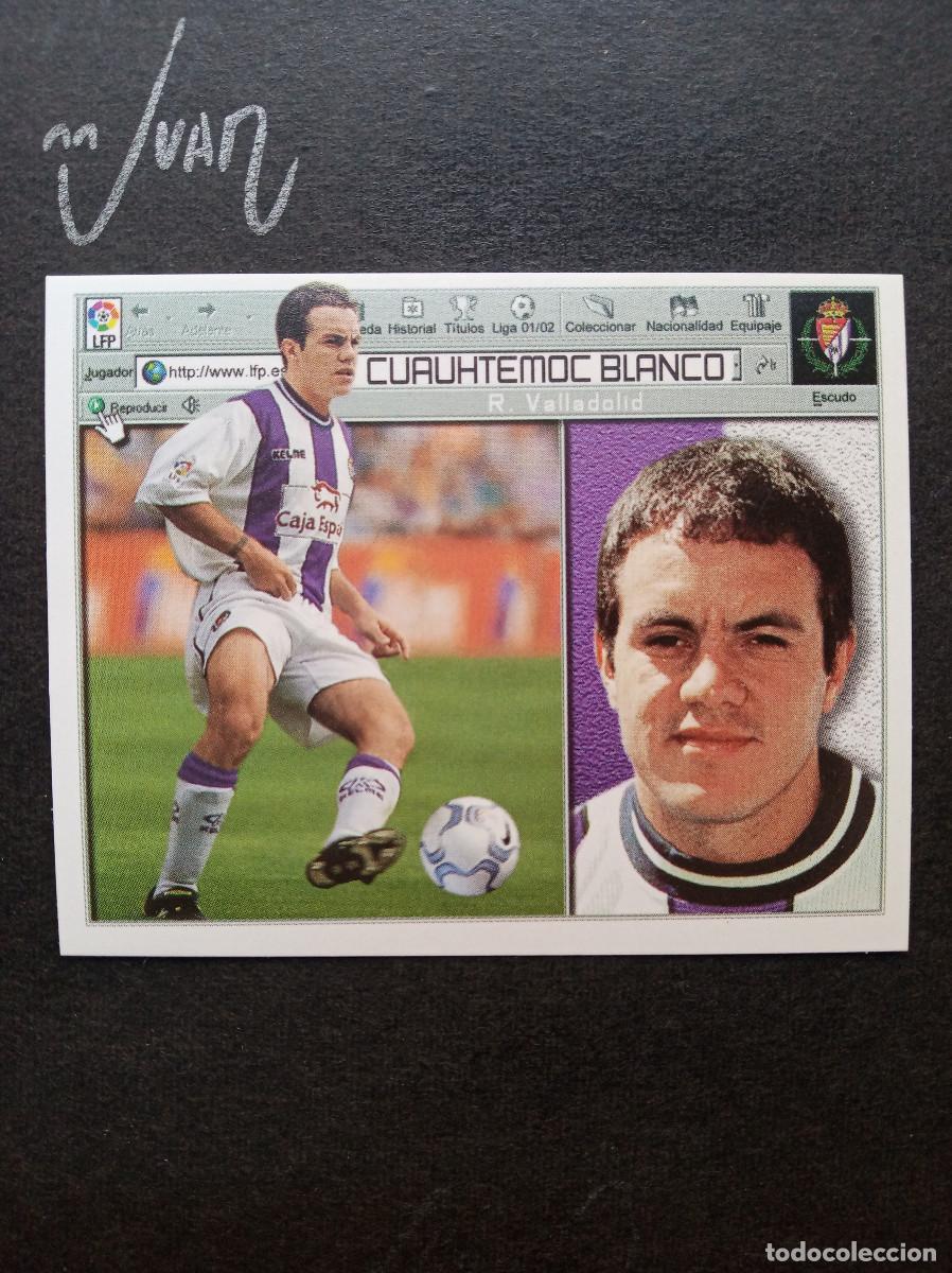 Football Stickers: CUAUHTEMOC BLANCO REAL VALLADOLID MEXICO ⚽ COLECCIONES ESTE &reg; 2001 2002 LIGA 01 02 SIN PEGAR NUNCA