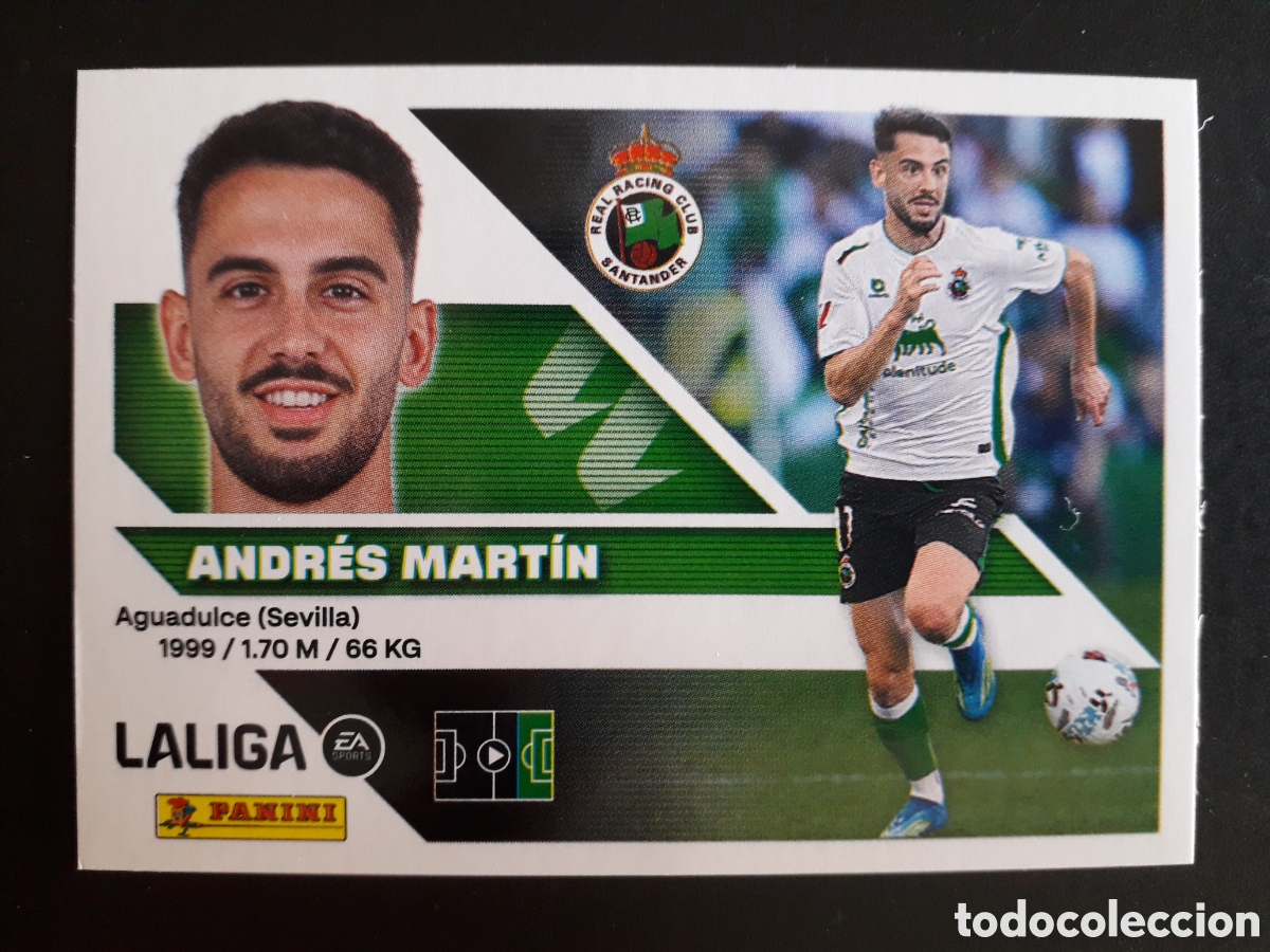 Football Stickers: ANDR&Eacute;S MART&Iacute;N RACING DE SANTANDER N&deg; 16 ED ESTE 2026 2027 26 27 SIN PEGAR PEDIDO M&Iacute;NIMO 3&euro;