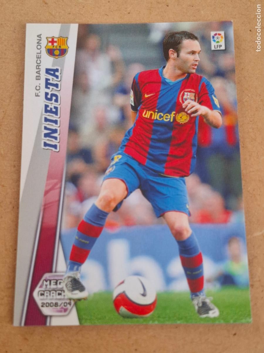 Football Stickers: MEGACRACKS 2008 2009 08 09 - PANINI - 66 INIESTA - FC. BARCELONA