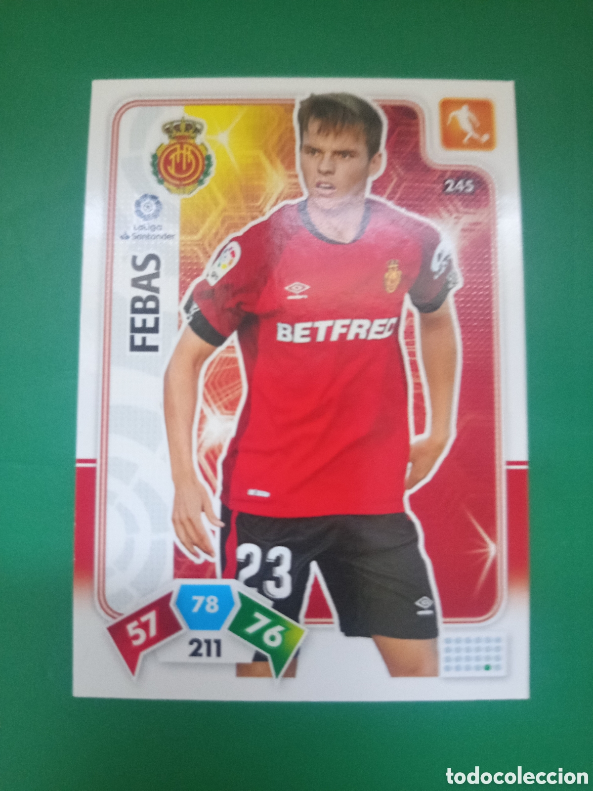 Fu&szlig;ball-Sticker: ❇️ CROMO ⚽ CARD FEBAS MALLORCA N&ordm; 245 ADRENALYN 2019 2020 19 20 PANINI ❇️