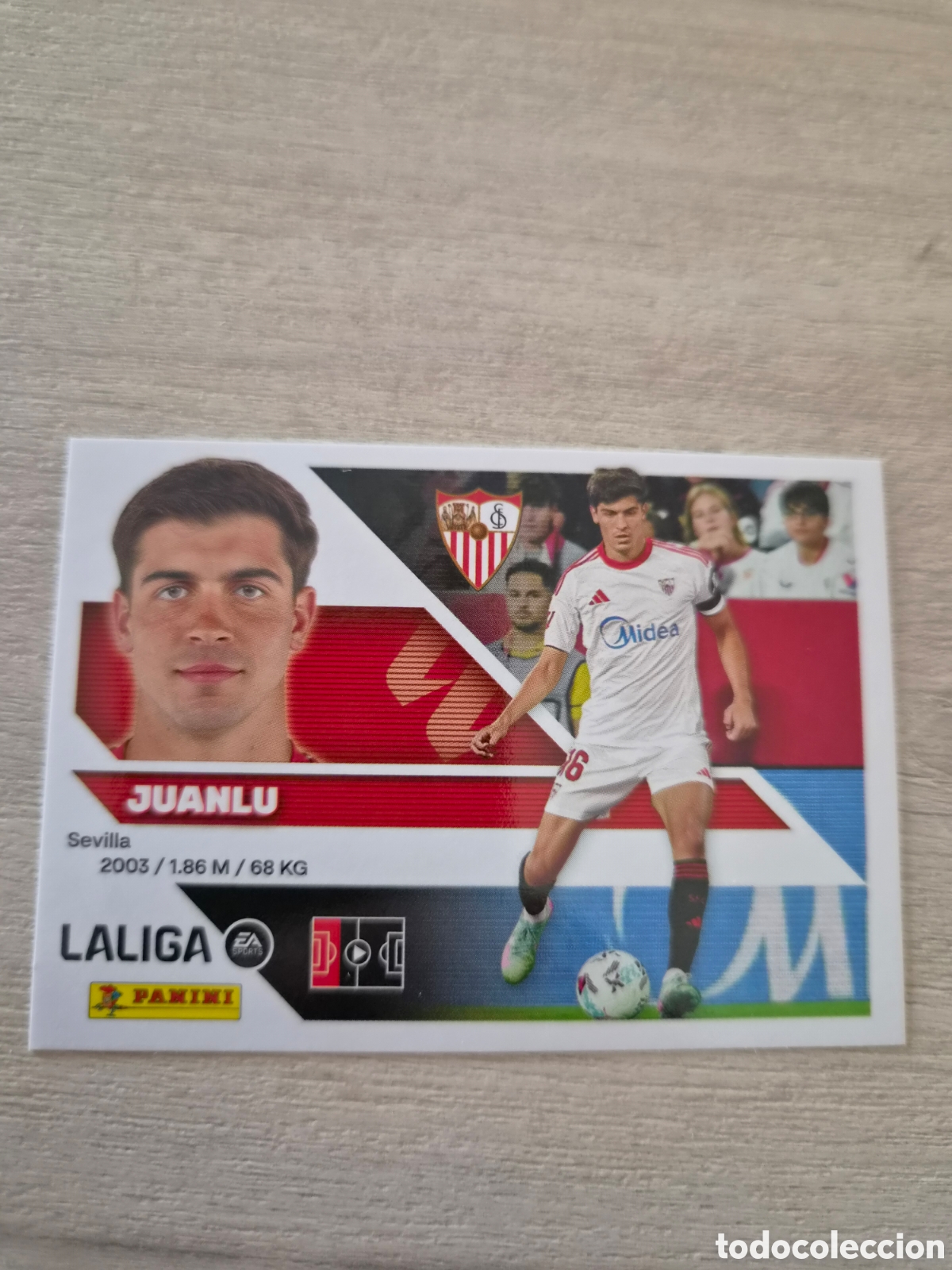 Cromos de f&uacute;tbol: N&deg;6 Sevilla Juanlu Liga Este 26/27