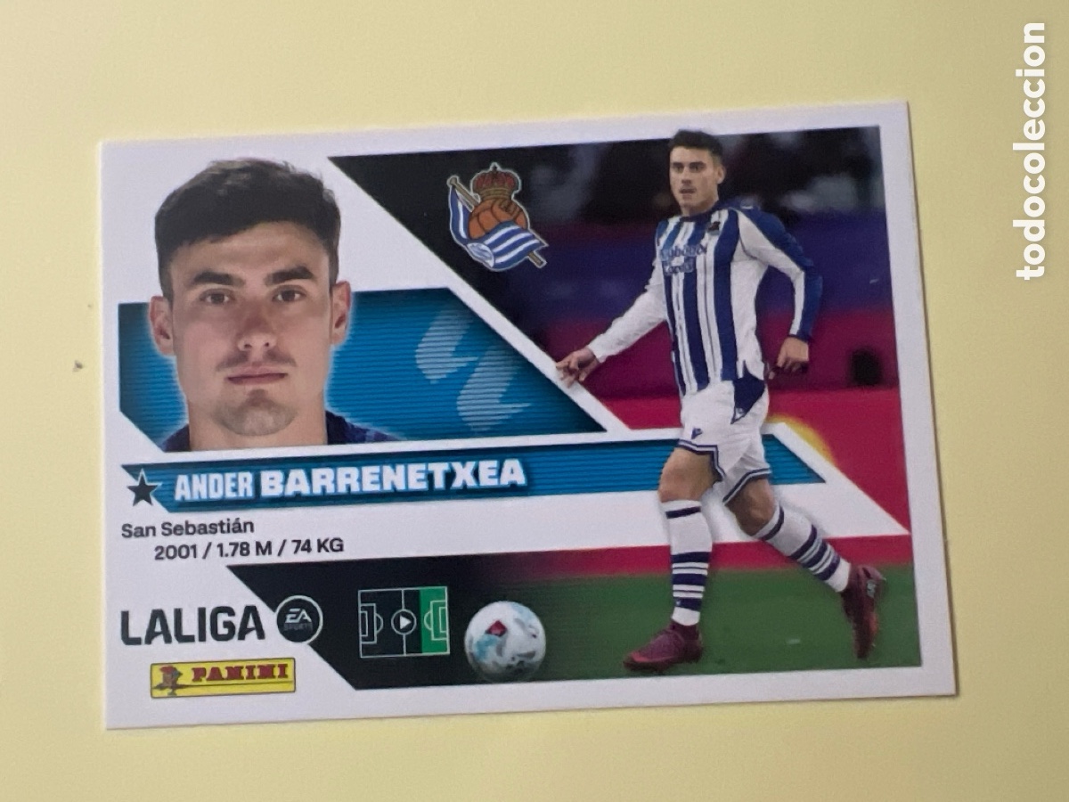 Football Stickers: C3231. Barrenetxea n&uacute;mero 16 de la Real Sociedad cromo liga este 26-27 2026-2027