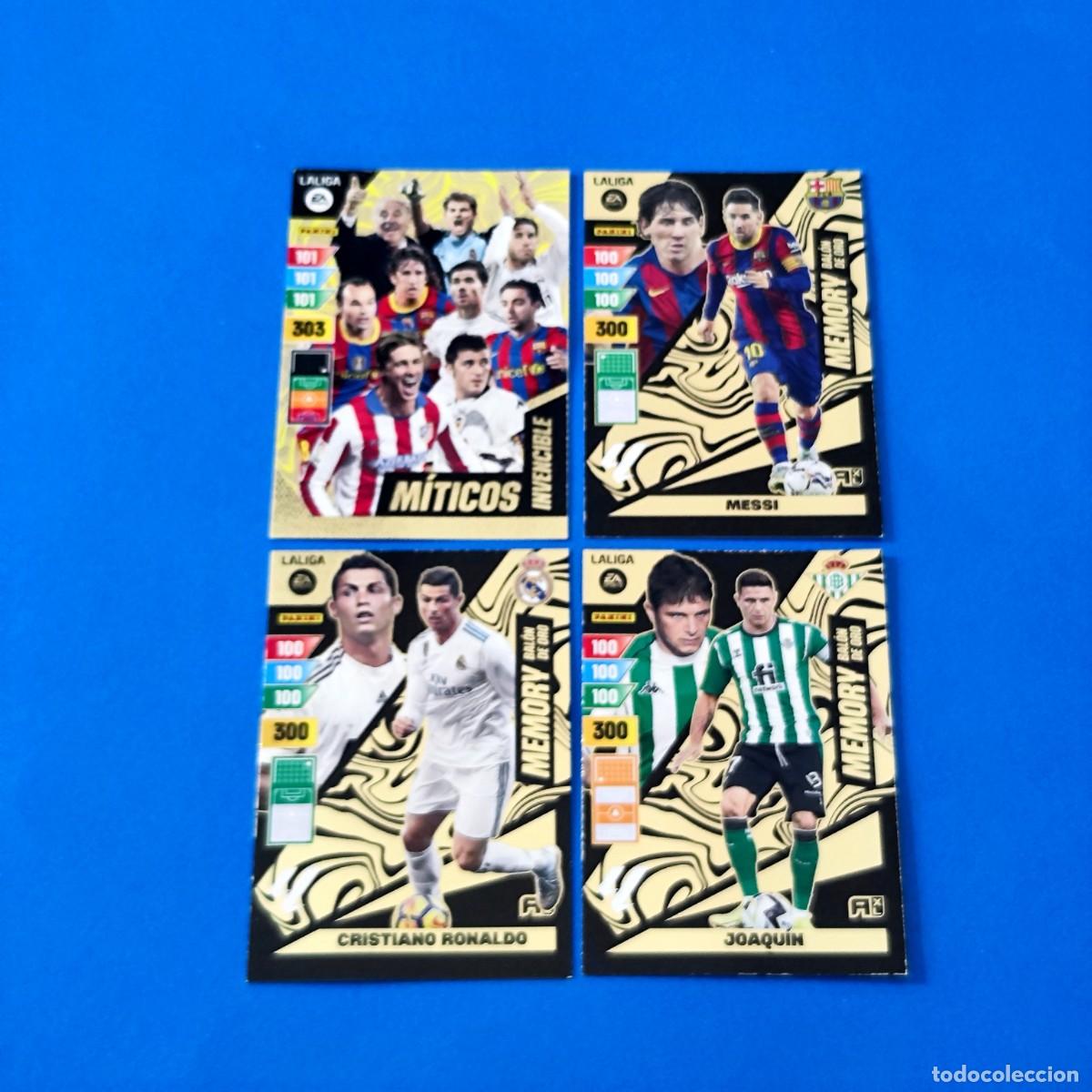 Football Stickers: Adrenalyn 2023 2024 / 23 24 M&iacute;ticos Invencible Joaqu&iacute;n Cristiano Ronaldo Messi Memory Bal&oacute;n de Oro